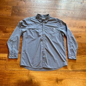 Field & Stream Casual Blue Button-Down Shirt